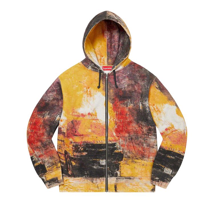 

Толстовка Supreme Fire Zip Up Hooded Sweatshirt 'Multicolor', разноцветный