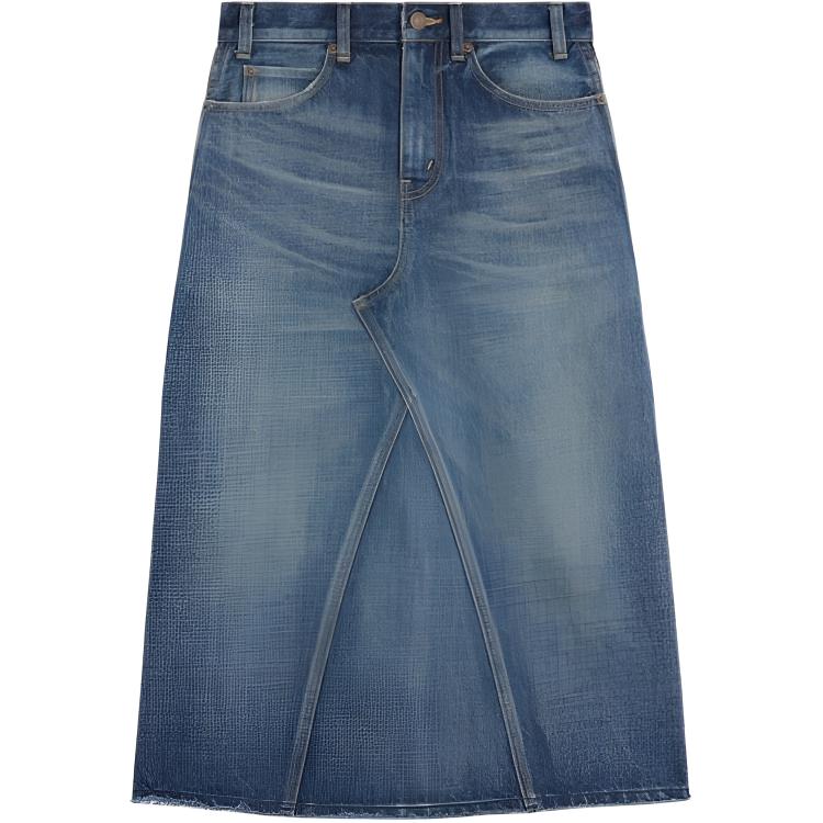 

Длинная джинсовая юбка FW25 для женщин CELINE, синий