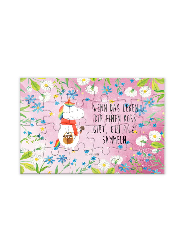 

Mr. & Mrs. Panda Головоломка «Единорог-гриб» с надписью, пастельно-красного цвета