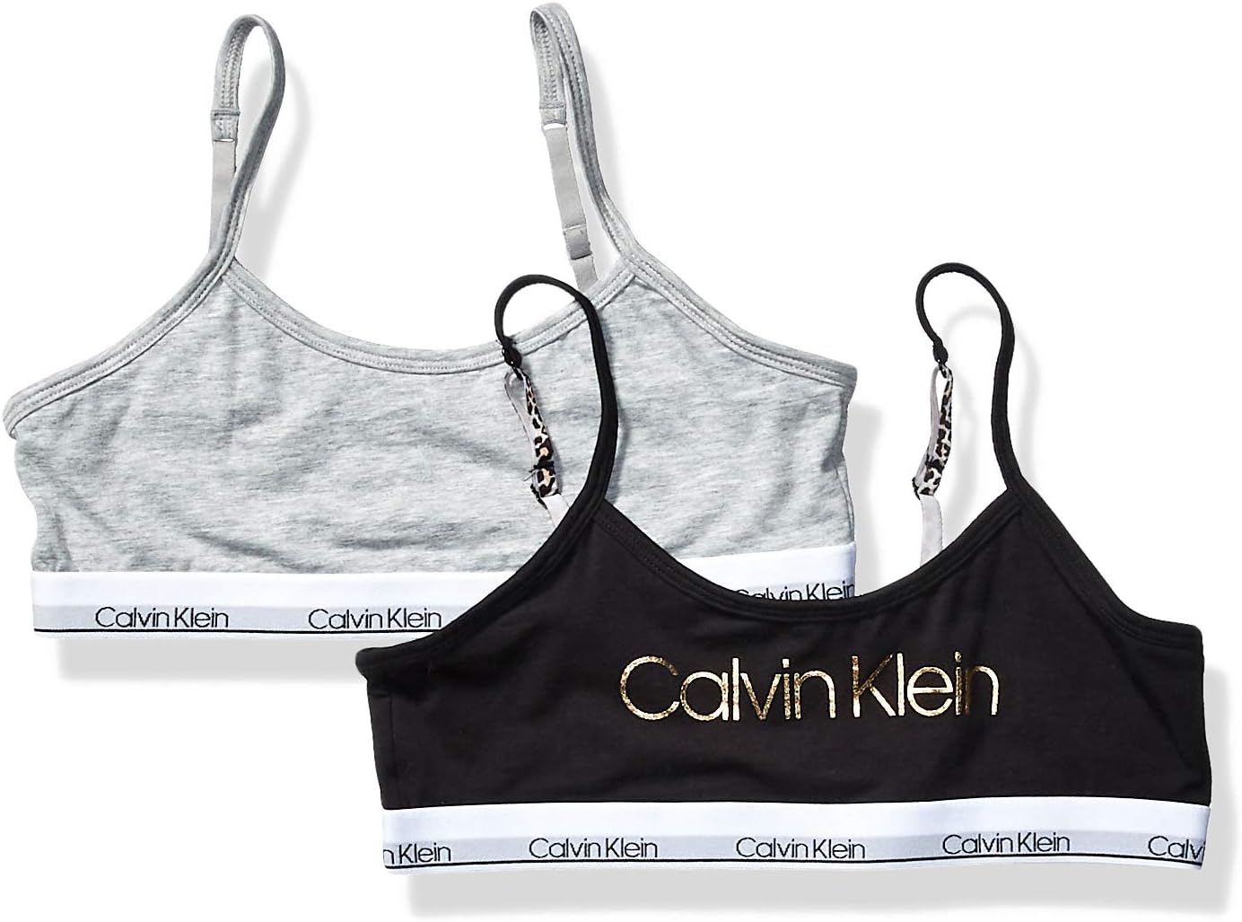 

Бюстгальтер-бралетт Calvin Klein Girls Modern Cotton Bralette, 2 Pack - Black, Heather Grey