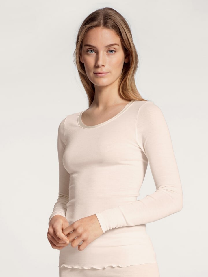 

Лонгслив Calida Shirt, цвет light ivory