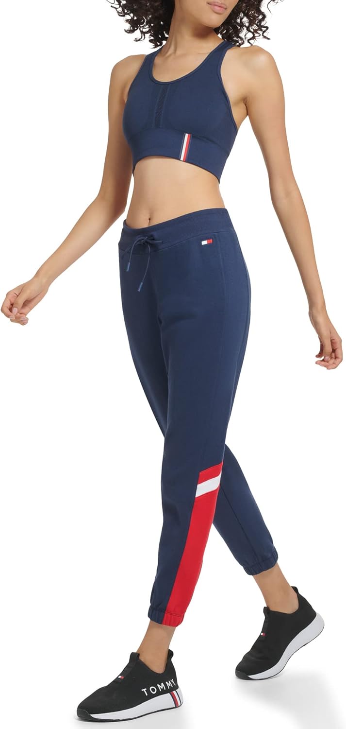 

Женские свободные флисовые джоггеры Tommy Hilfiger в стиле колор-блок, Navy