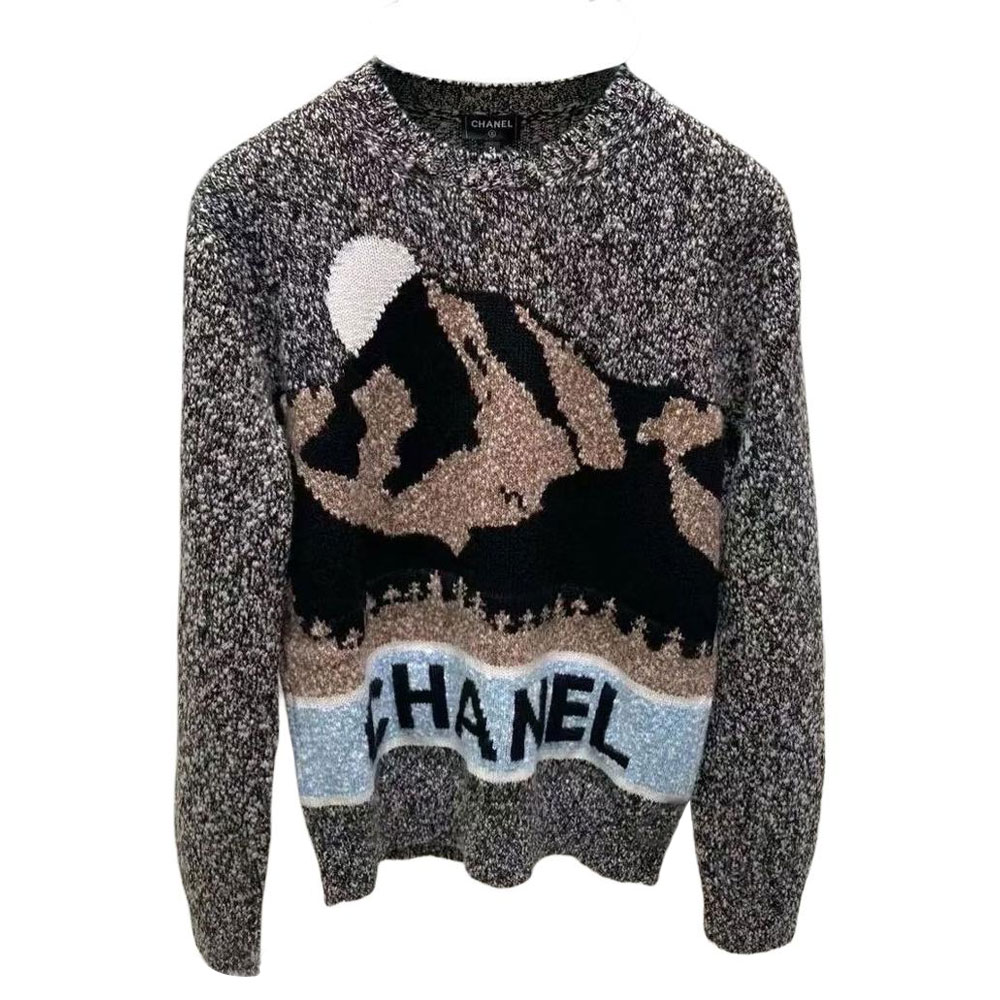 

CHANEL NEIGE Ski Series 24 Новые поступления Осень-Зима Женский свитер Серый