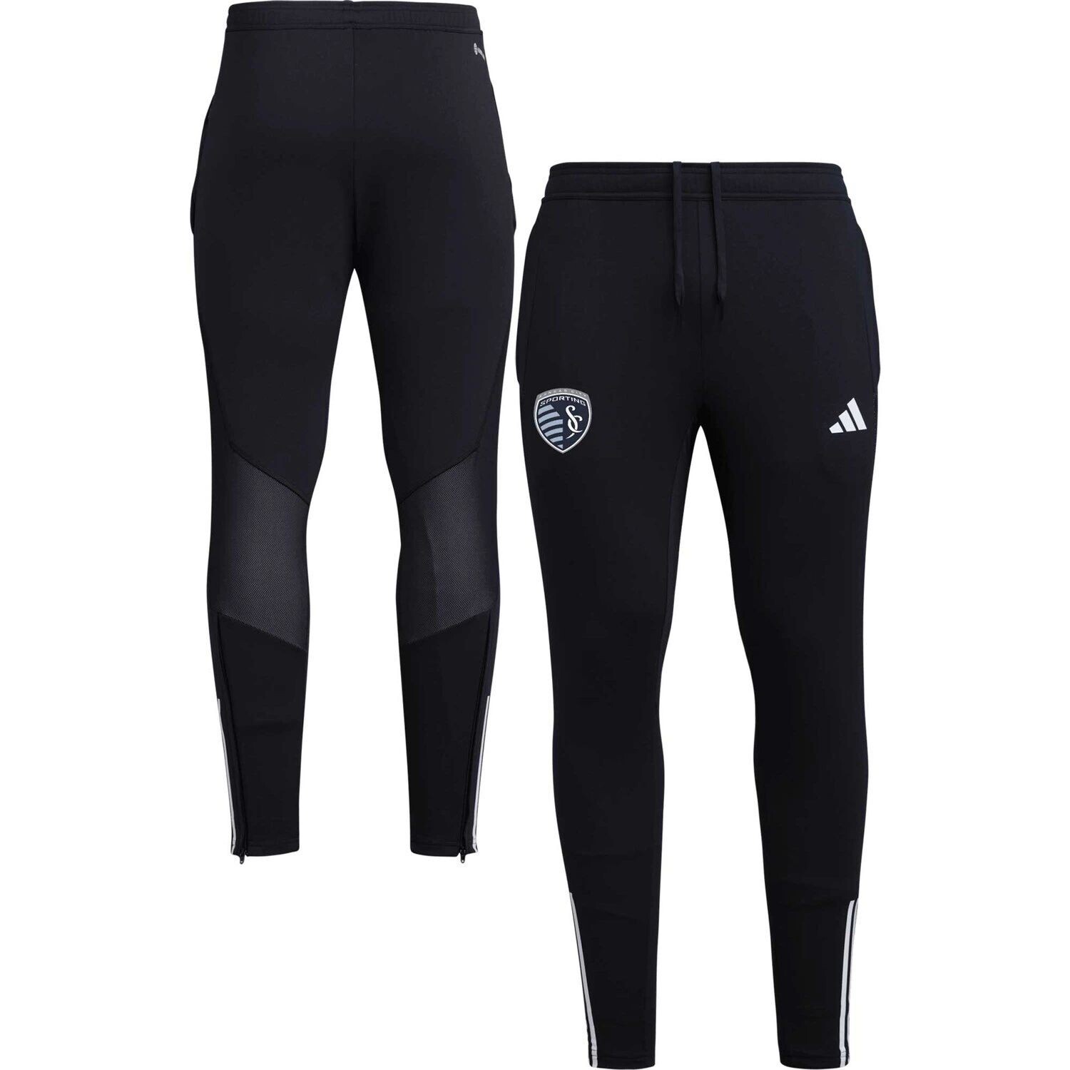 

Мужские черные тренировочные брюки Sporting Kansas City 2023 On-Field Team Crest AEROREADY adidas, Черный, Мужские черные тренировочные брюки Sporting Kansas City 2023 On-Field Team Crest AEROREADY adidas