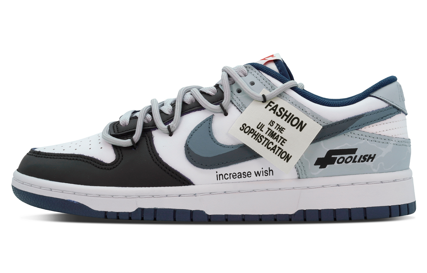 

Nike Туфли для скейтбординга dunk dark night phantom realm противоскользящие износостойкие низкие мужские black blue