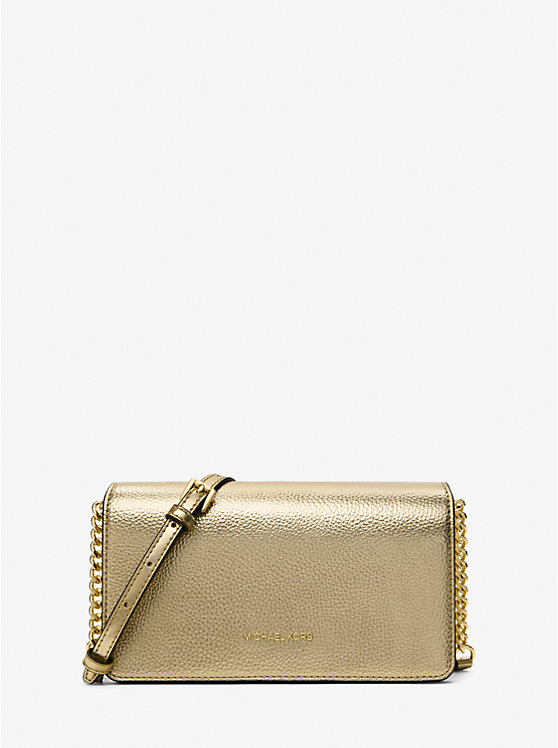 

Средняя дорожная металлическая сумка Jet Set через плечо Michael Kors, золотой