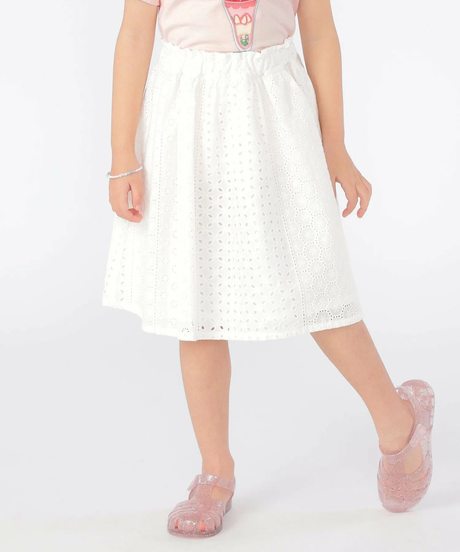Детская модель: 100–130 см / Юбка с кружевной сборкой SHIPS KIDS, White — фото 3