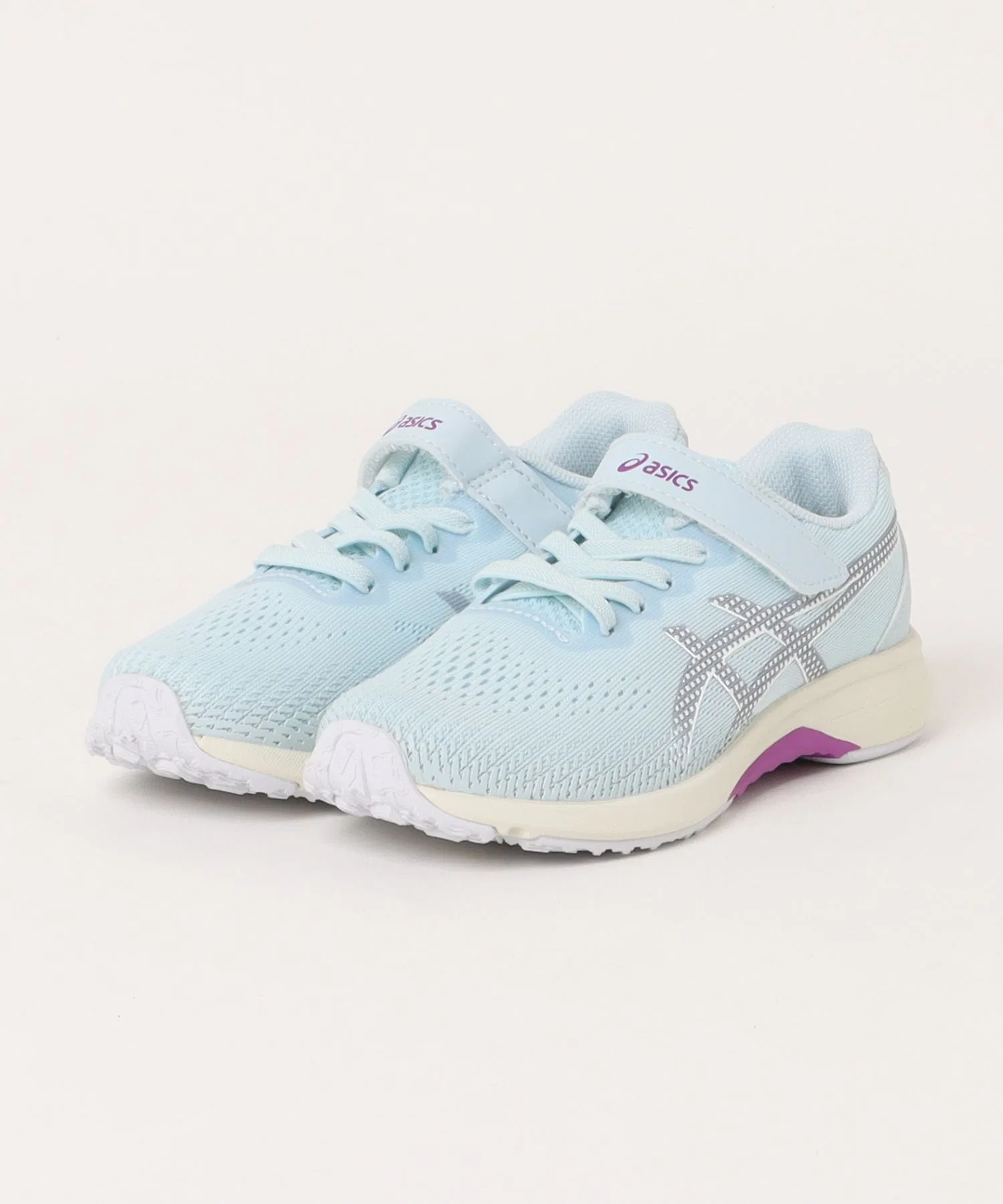 Детские кроссовки ASICS Lazerbeam RJ-MG-GW для бега серо-голубые