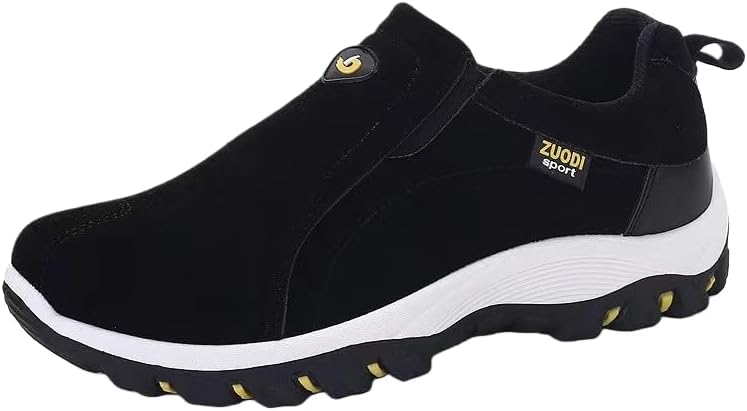 

Мужские повседневные кроссовки больших размеров для активного отдыха и спорта, с закругленным носком, низкие Hoalox, черный