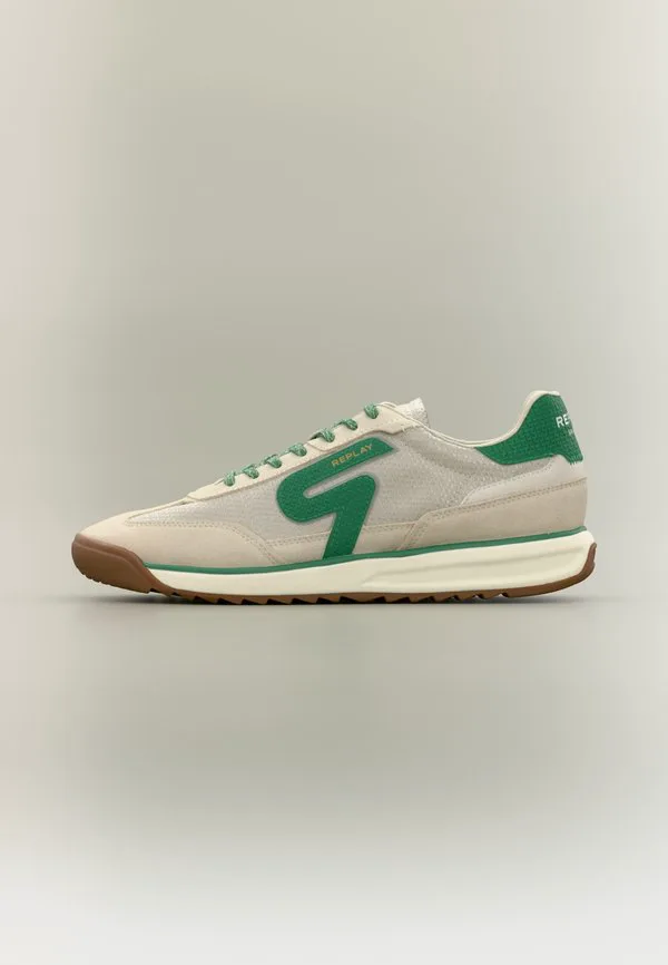 Кроссовки yard тонального цвета Replay, Off White/Green