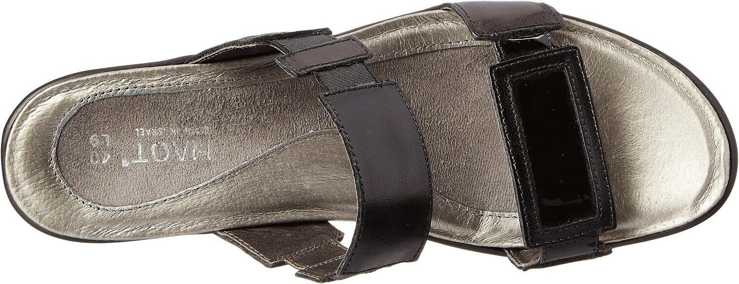 Босоножки Treasure Naot, цвет Black Madras Leather/Black Patent Leather — фото 2