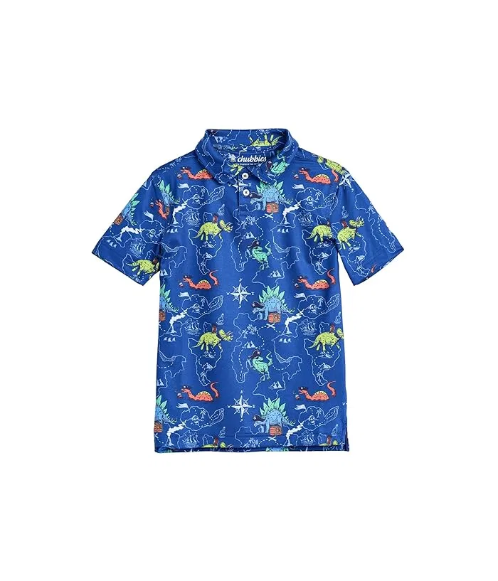 Повседневная футболка с динозавром The Lil Rex Marks The Spot Chubbies Kids, Bright Blue/Pattern Base