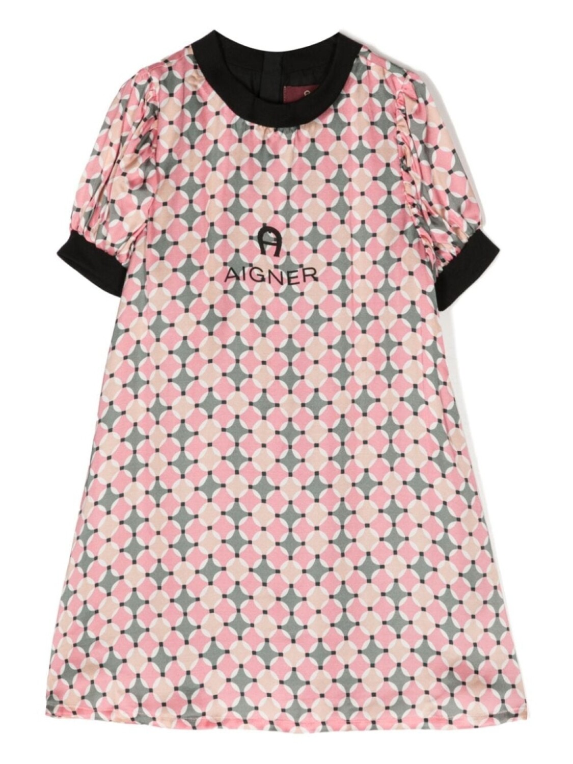 

Aigner Kids платье с короткими рукавами и логотипом, розовый