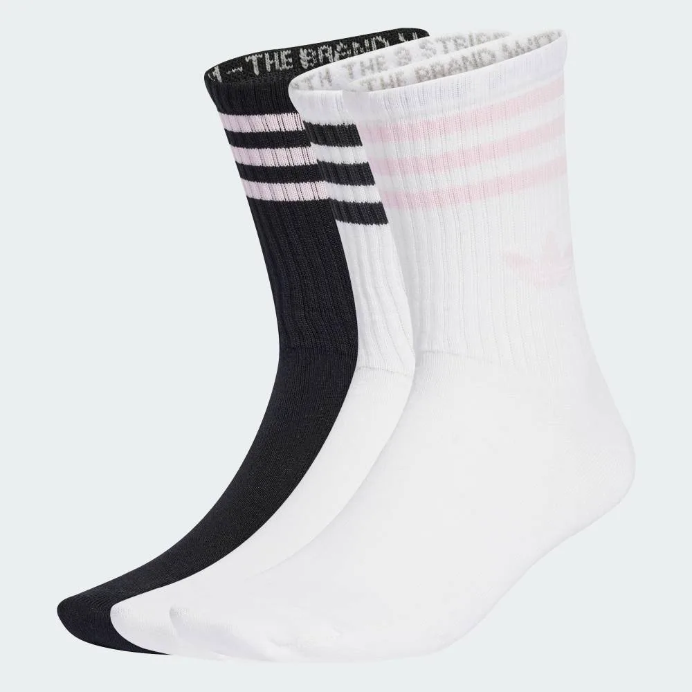 Носки Three Stripes Crew Socks, набор из 3 пар Adidas, white — фото 2