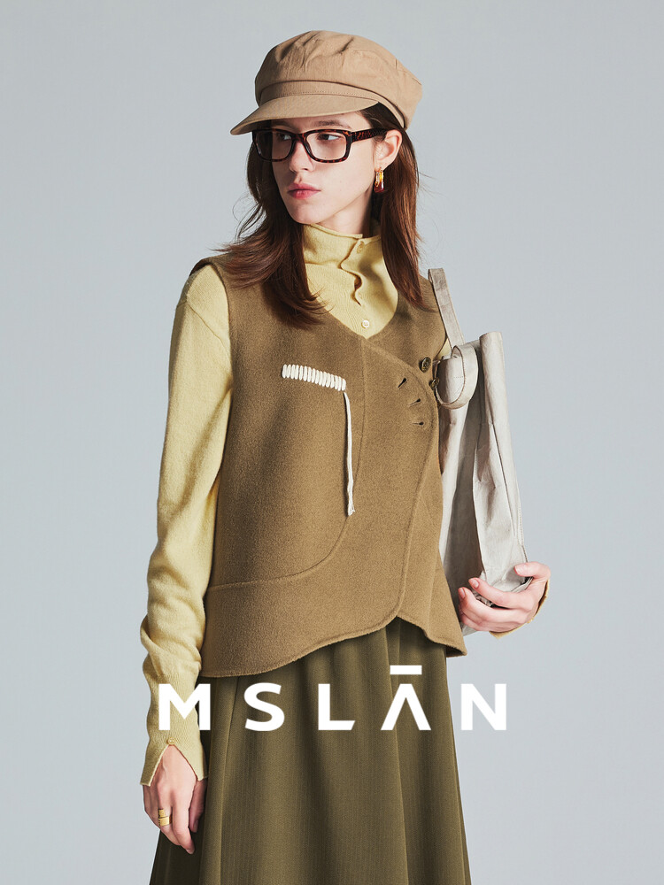 

Жилет косой Mslan, коричневый