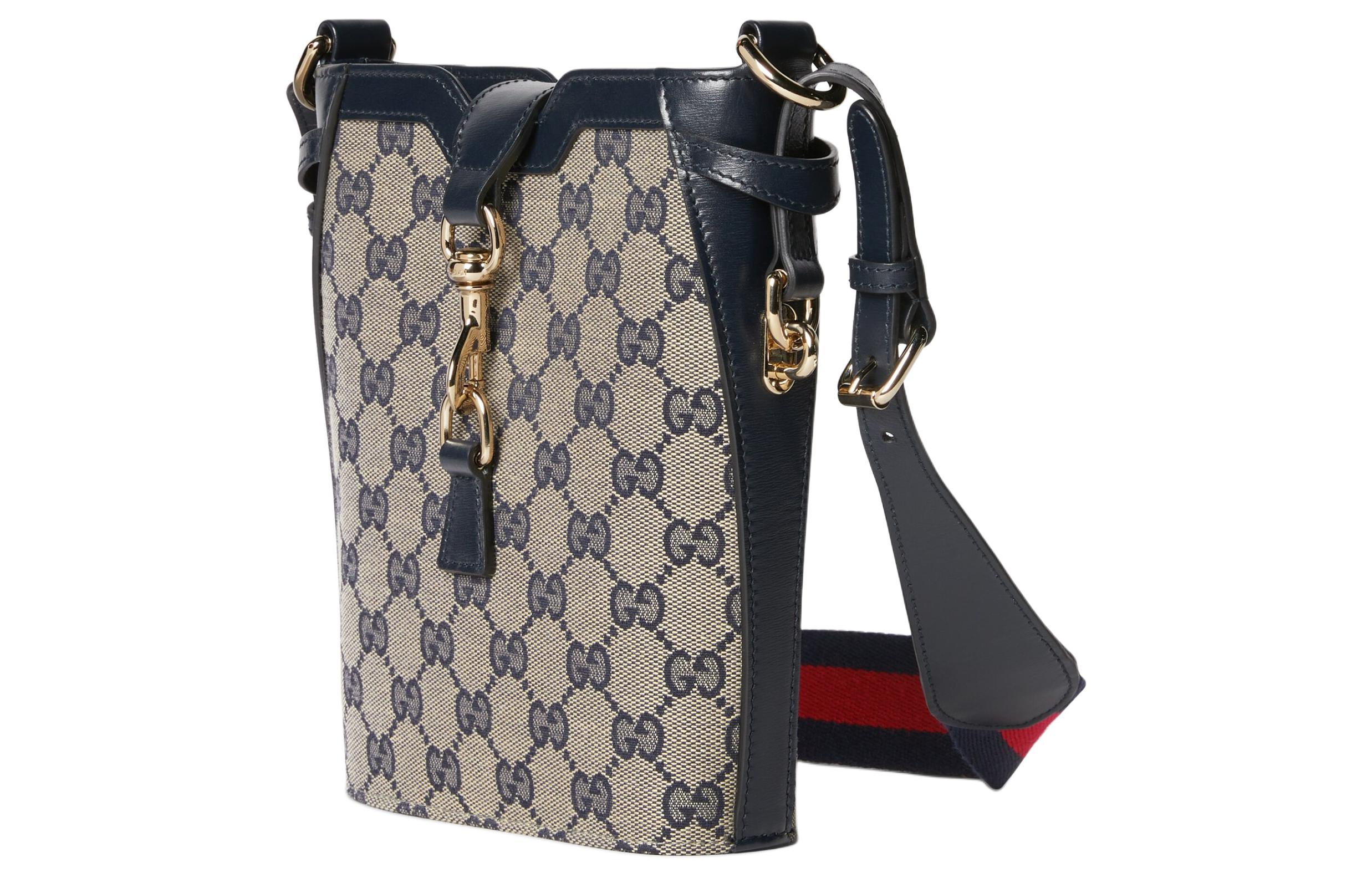 Женский рюкзак-ведро GUCCI из канваса с кожаными деталями — фото 2