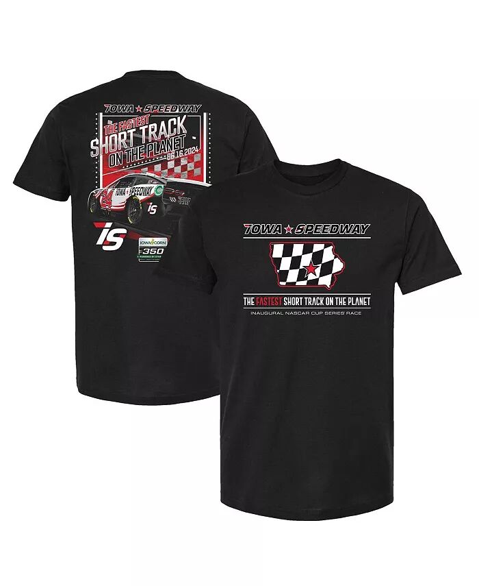 

Мужская черная футболка Iowa Speedway 2024 Iowa Corn 350 Checkered Flag Sports