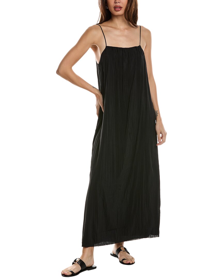 

Однотонное и полосатое платье-макси Сарай Solid & Striped, черный