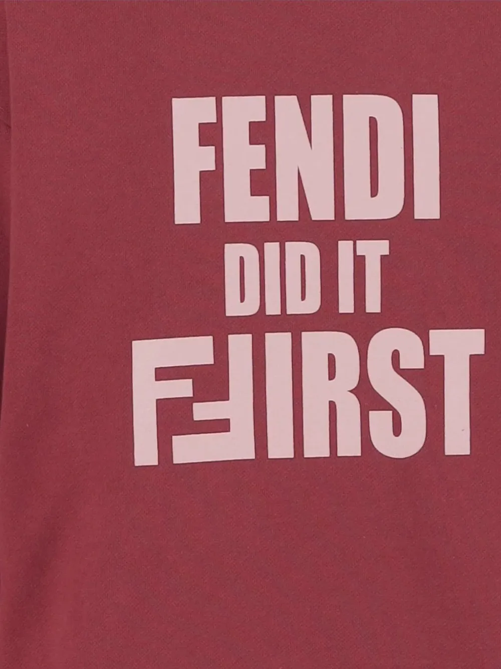 Свитшот с принтом-слоганом Fendi Kids, красный — фото 3