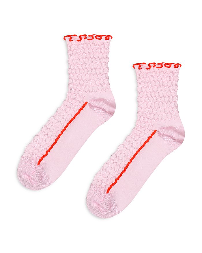 

Структурные эластичные носки Structure Slinky Quarter Crew Happy Socks, розовый