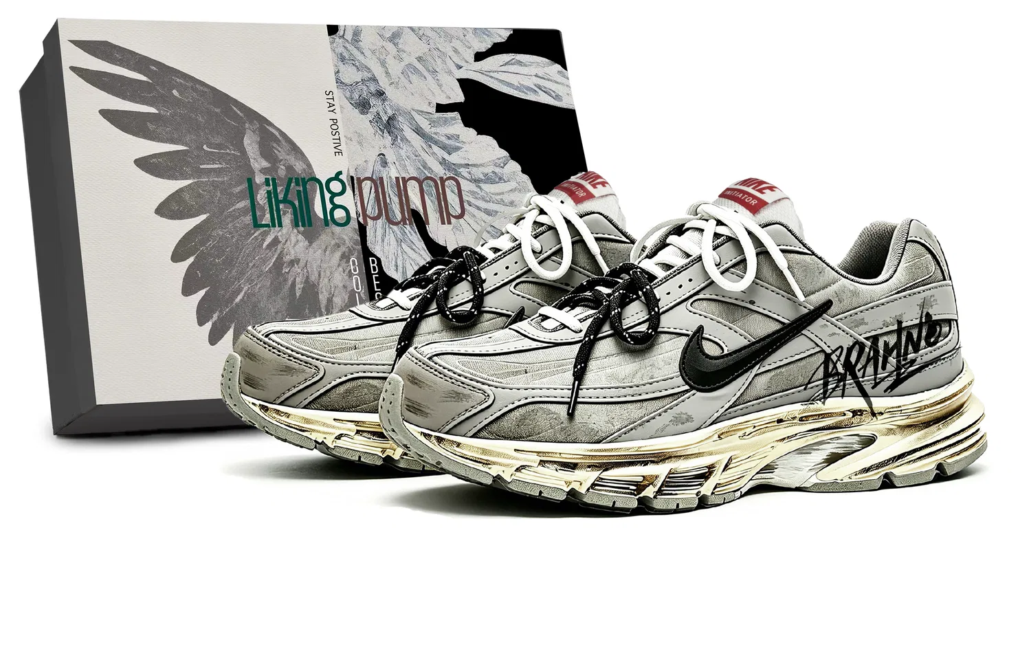 Кроссовки Chunky Sneakers Nike 高级灰-限定礼盒 серый