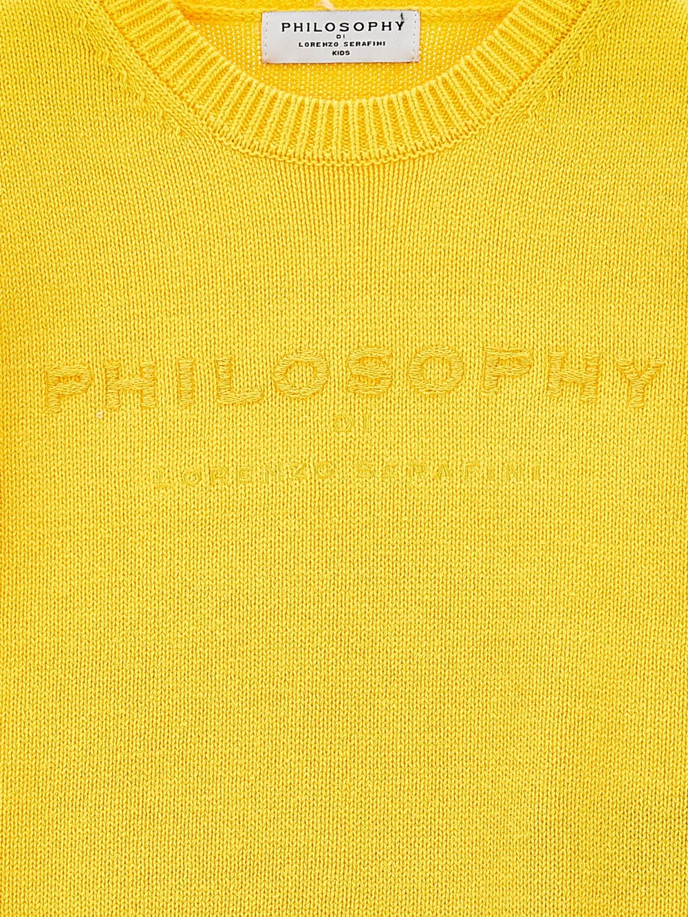 Топ в полоску с оборками Philosophy Di Lorenzo Serafini Kids, желтый — фото 4