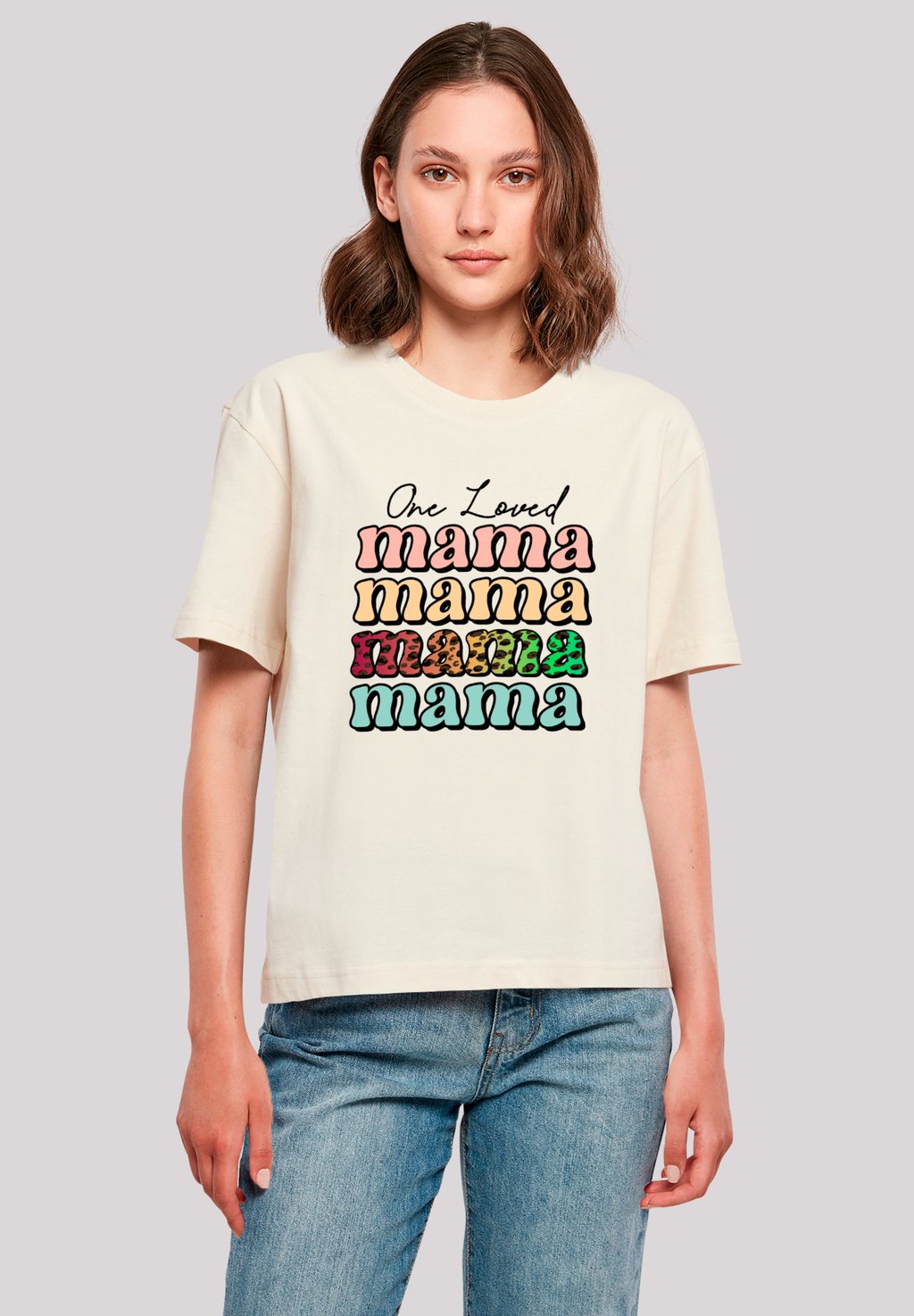 

Футболка с принтом MOTHERS DAY MAMA TYPOGRAPHY F4NT4STIC, песочный