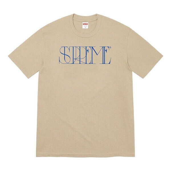 

Футболка winter t-shirt 'tan blue' Supreme, бежевый