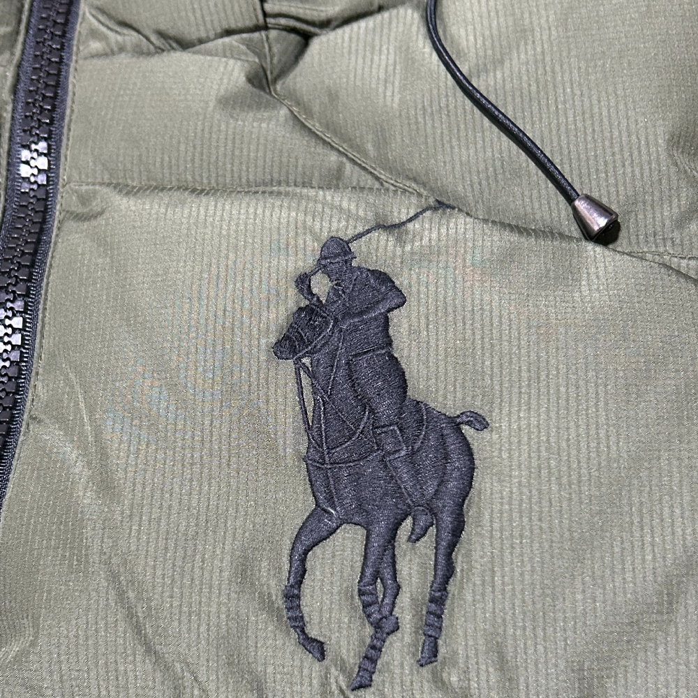 Зеленая куртка-пуховик мужская Down Jacket Men's Polo Ralph Lauren, зеленый — фото 4