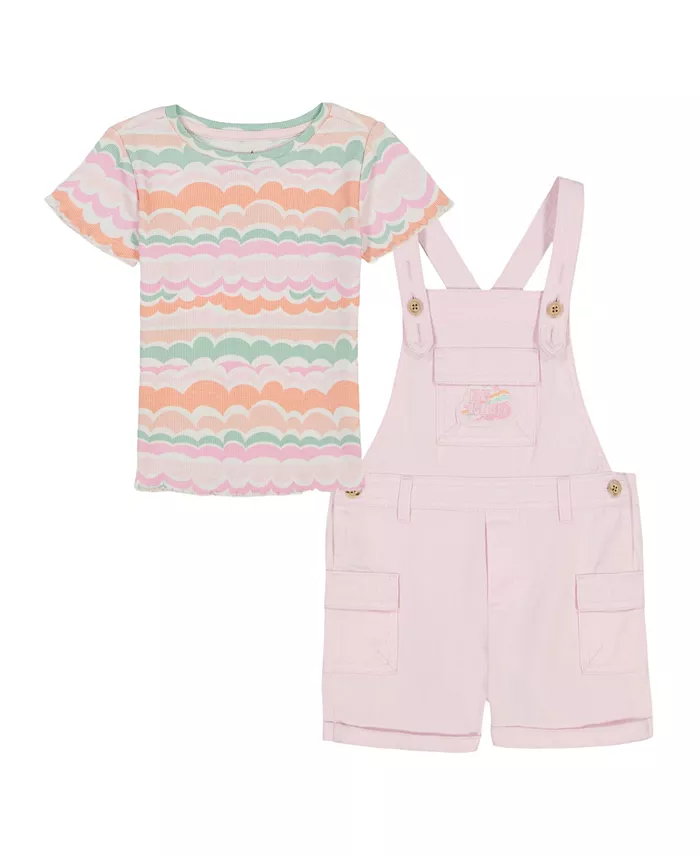 

Комплект для малышек: футболка с принтом и комбинезон из твила, 2 предмета Kids Headquarters