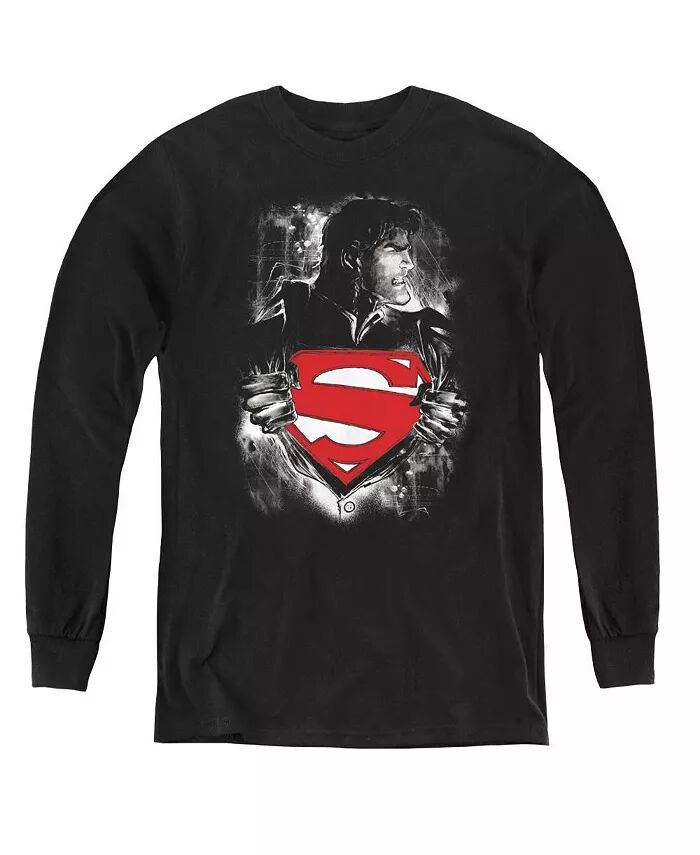

Свитшот с длинным рукавом Darkest Hour для мальчиков и молодежи Superman, черный