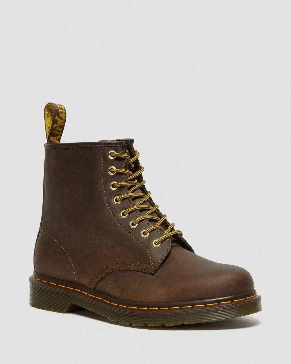 Ботинки кожаные Dr. Martens 1460 Crazy Horse на шнуровке, коричневый