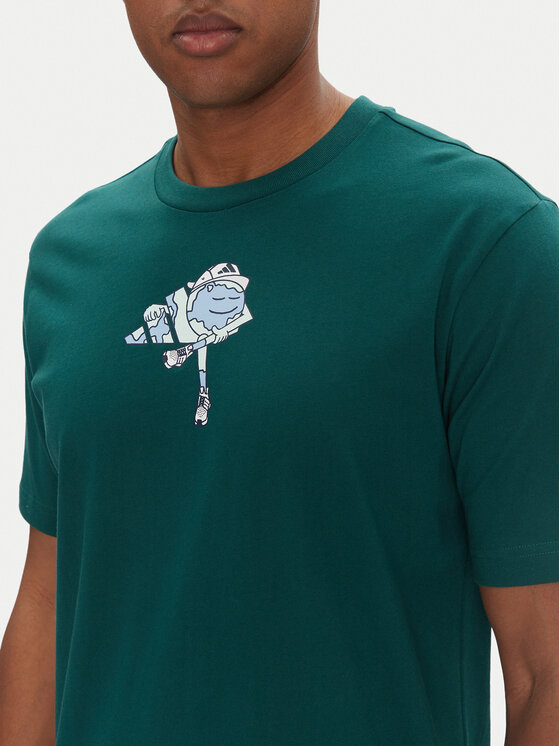 Футболка обычного кроя Earth Day Graphic JI6753 Adidas, зеленый — фото 4