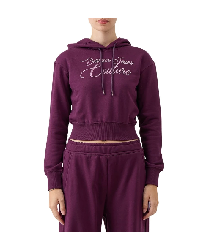 

Худи с укороченным принтом и логотипом Crystal Versace Jeans Couture, красный