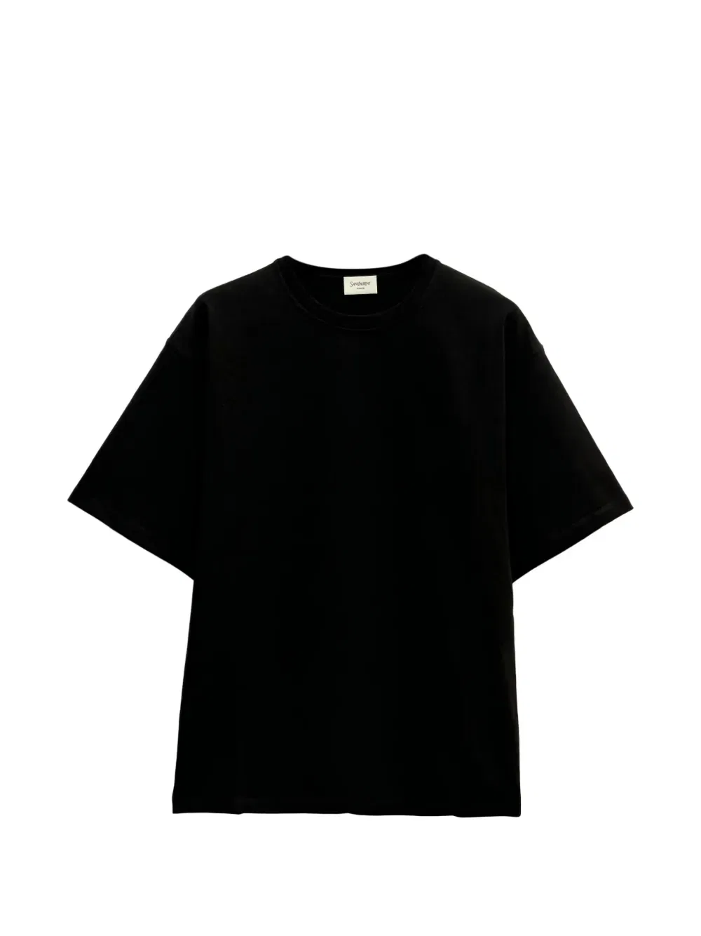 Футболка с вышитым логотипом Saint Laurent, черный