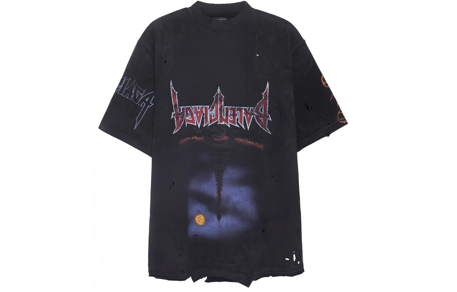 

Balenciaga Футболка FW23 Loose Fit Unisex Black, Черный, Balenciaga Футболка FW23 Loose Fit Unisex Black