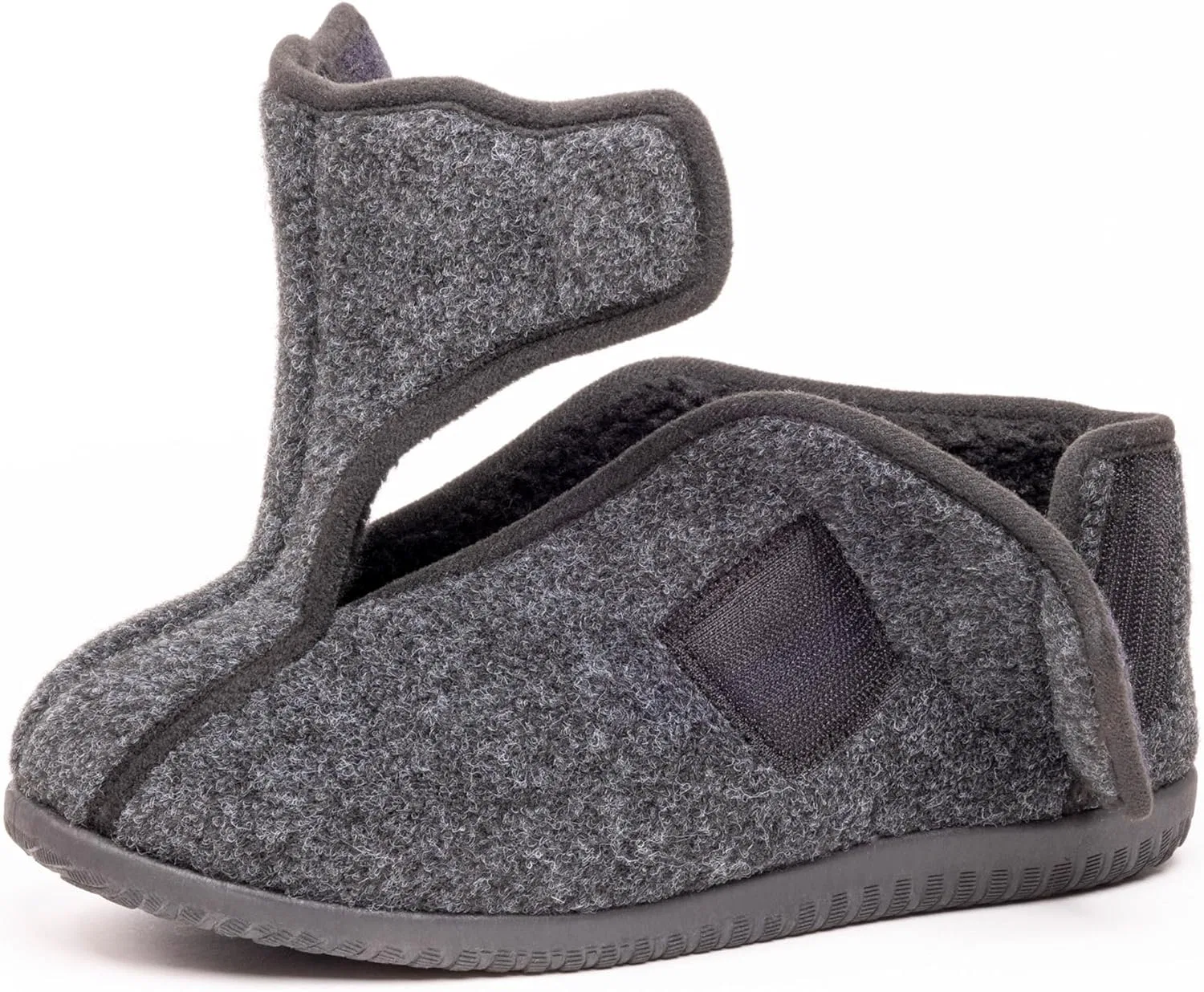Тапочки диабетические из пеноматериала с эффектом памяти EUROPEAN SOFTEST, Sherpa Anthracite — фото 4