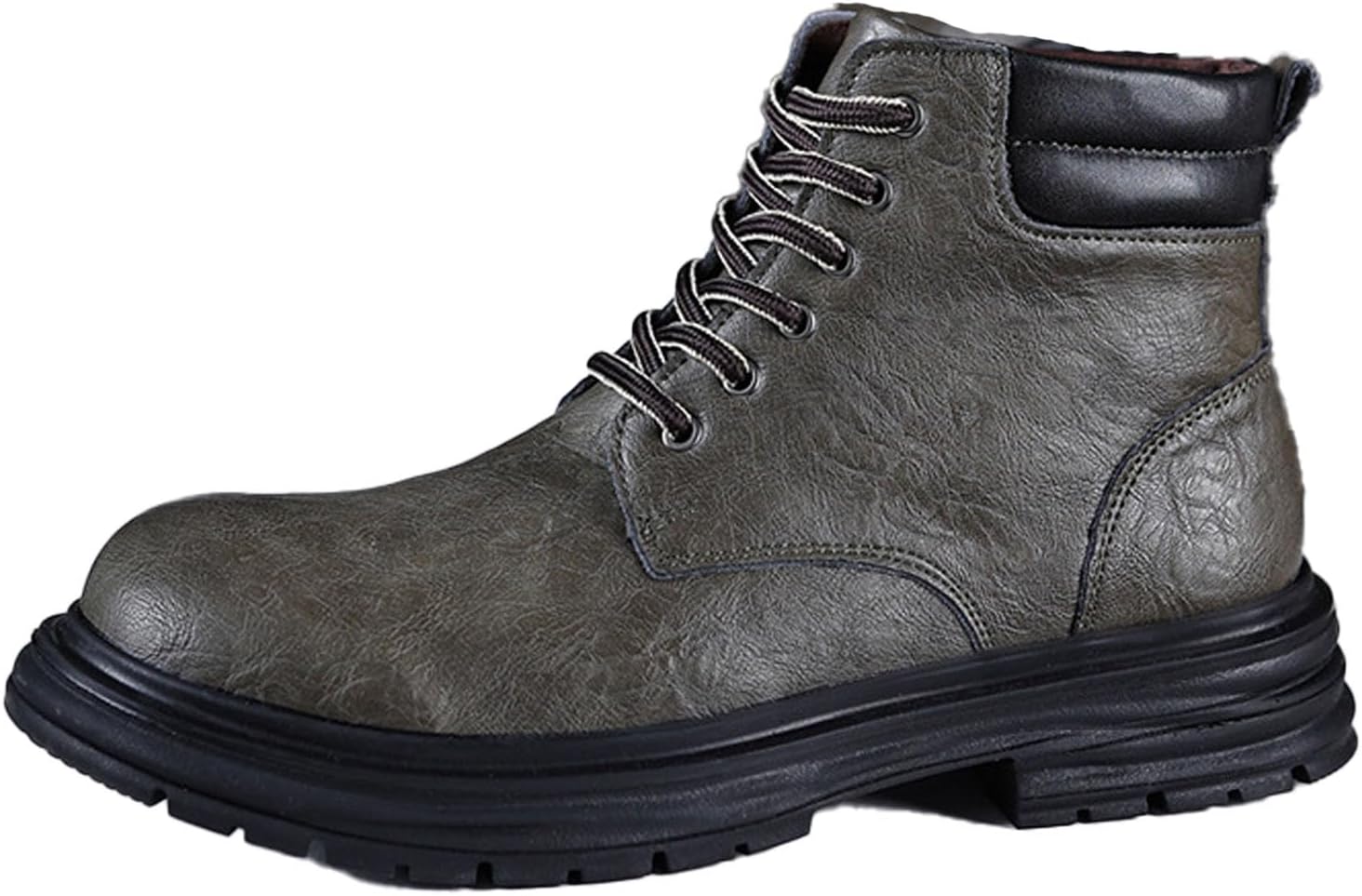 

Мужские байкерские ботинки на шнуровке, повседневные чукка, нескользящие оксфорды до щиколотки, винтажные британские формальные ботинки Neuugo, зеленый