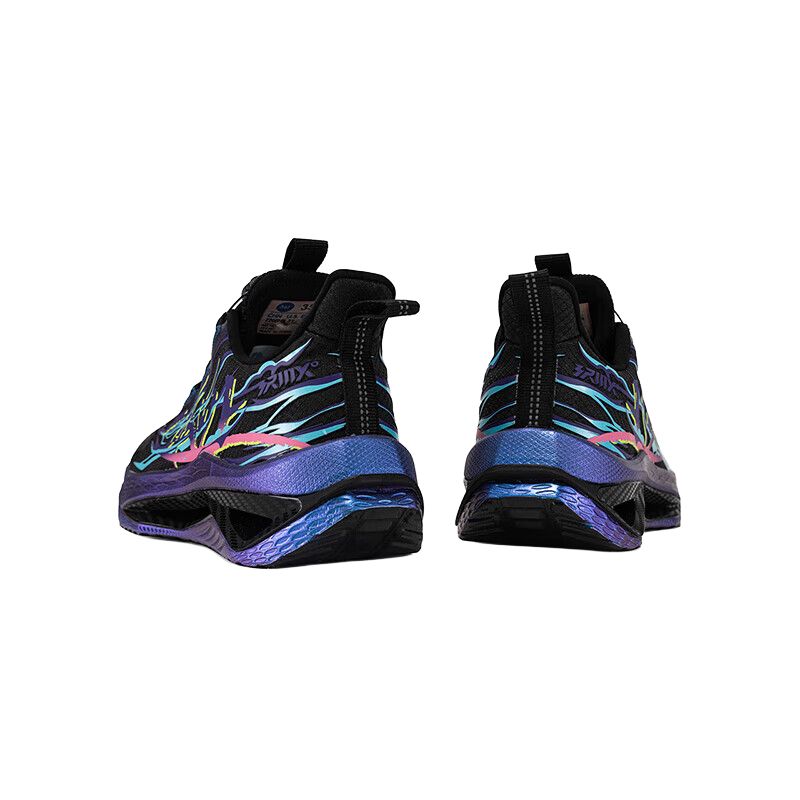 361°KIDS Амортизация, износостойкие низкие детские кроссовки Black Purple Blue для подростков — фото 4