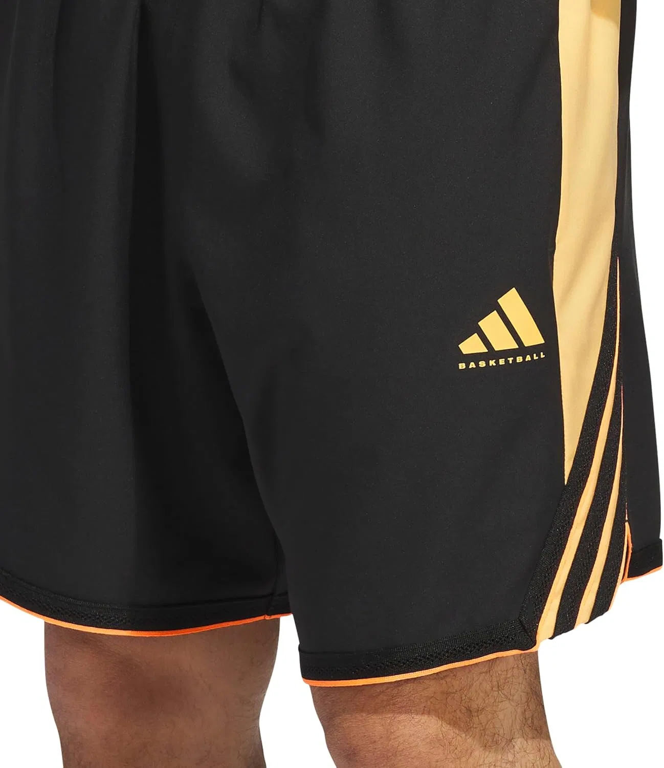 Мужские шорты для баскетбола adidas Crazy Lite, Black/Hazy Orange/Black — фото 3