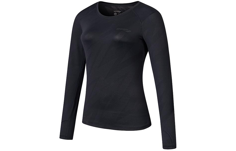 

Футболка с рукавом реглан женская jet black Saucony, черный