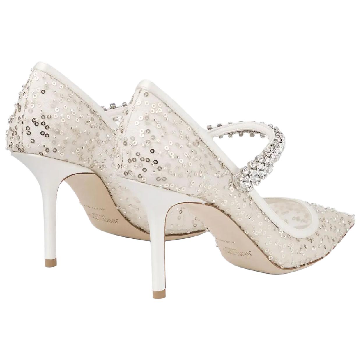 Jimmy Choo Бинг Слим Хилл Высокие каблуки 8,5 см Женские Слоновая кость Белый — фото 4