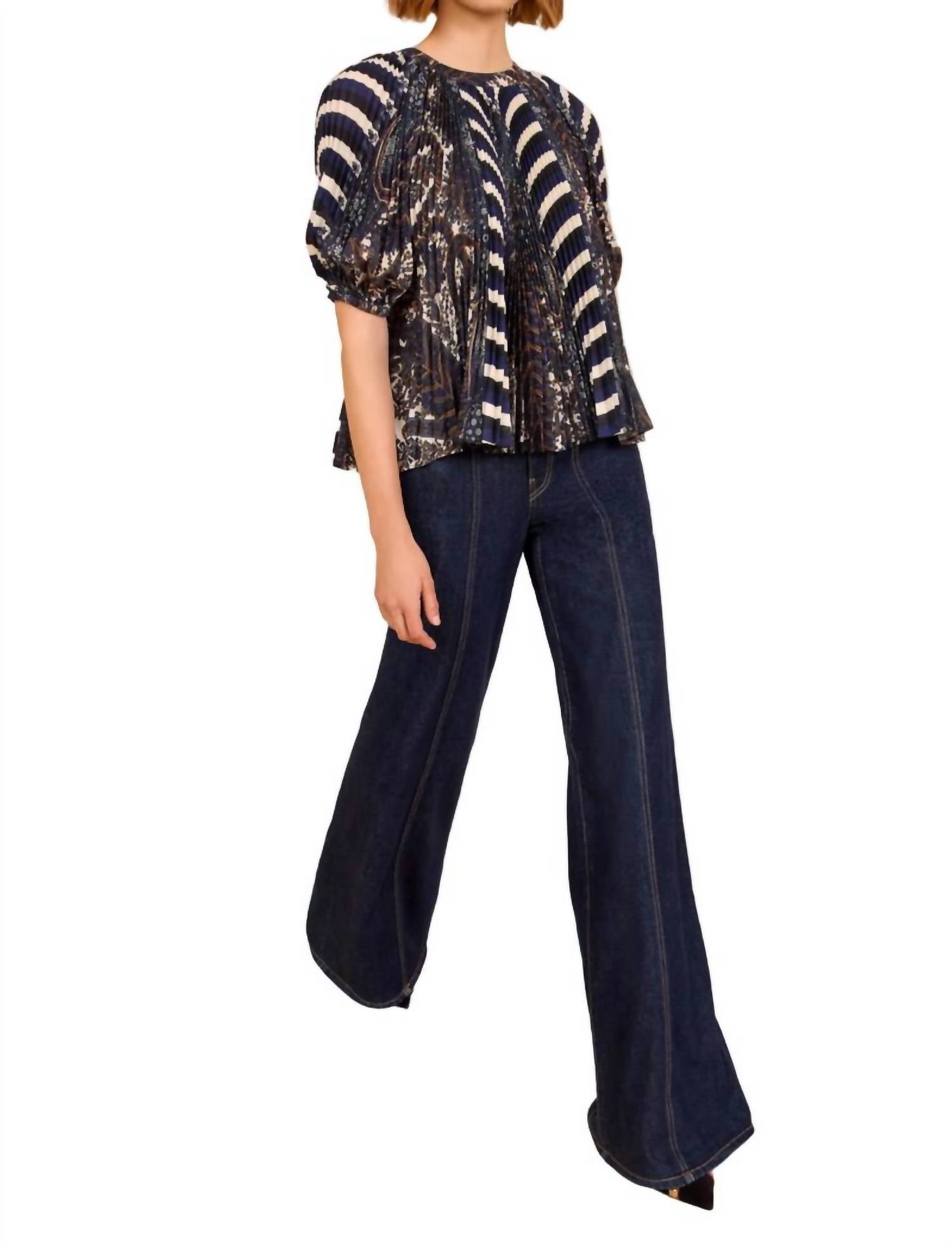 

Футболка с коротким рукавом Dafne в цвете «Затмение» Ulla Johnson, затмение