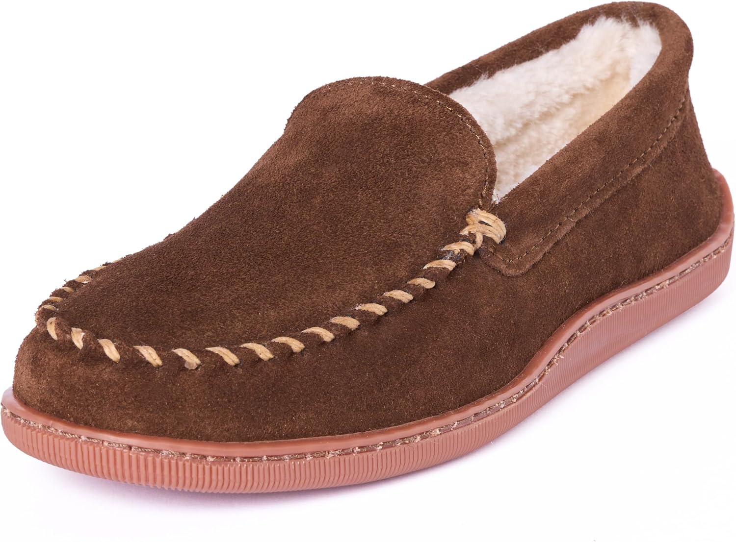 

Мужские тапочки Minnetonka с плюшевой подкладкой и жесткой подошвой, шоколадный