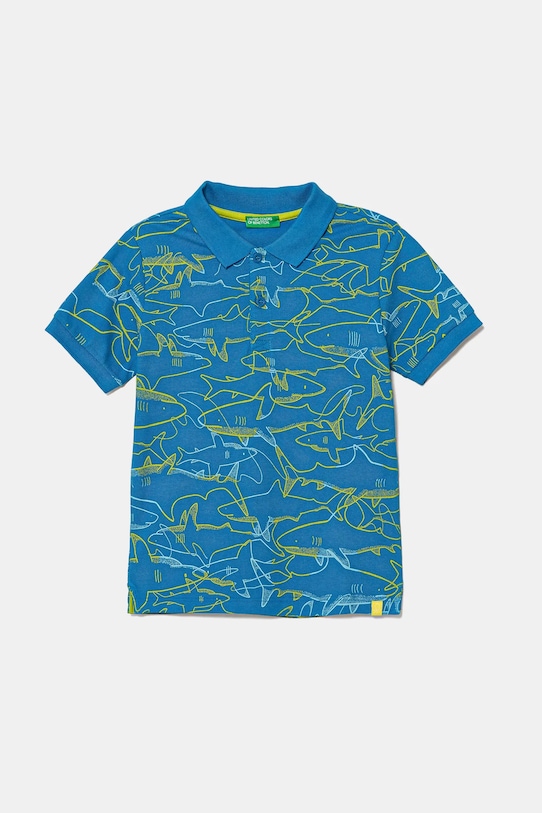 

Хлопковая детская поло United Colors Of Benetton, синий