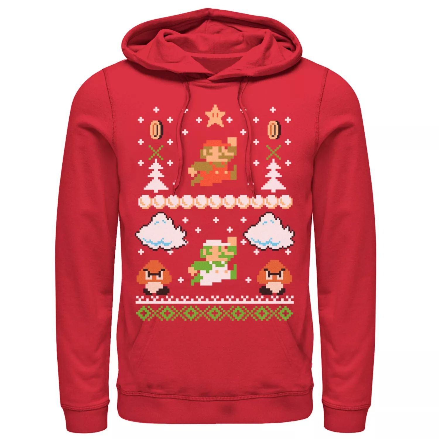 

Мужской свитер с капюшоном Nintendo Super Mario Mario Goomba Ugly Christmas Licensed Character