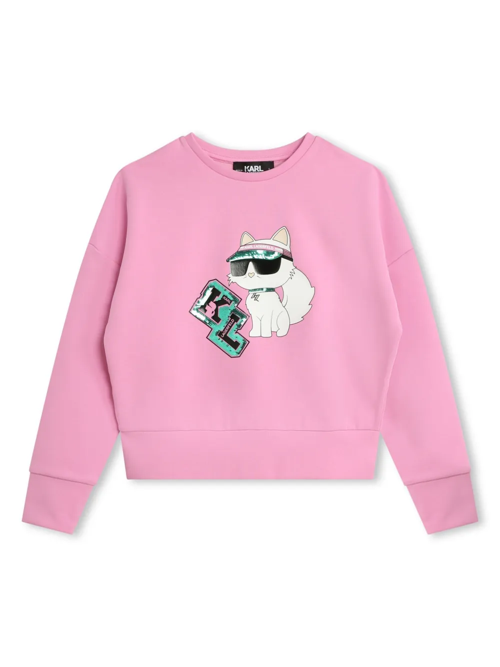 

Толстовка с принтом Choupette KARL LAGERFELD KIDS, розовый