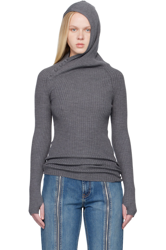 

Jean Paul Gaultier Серая асимметричная толстовка