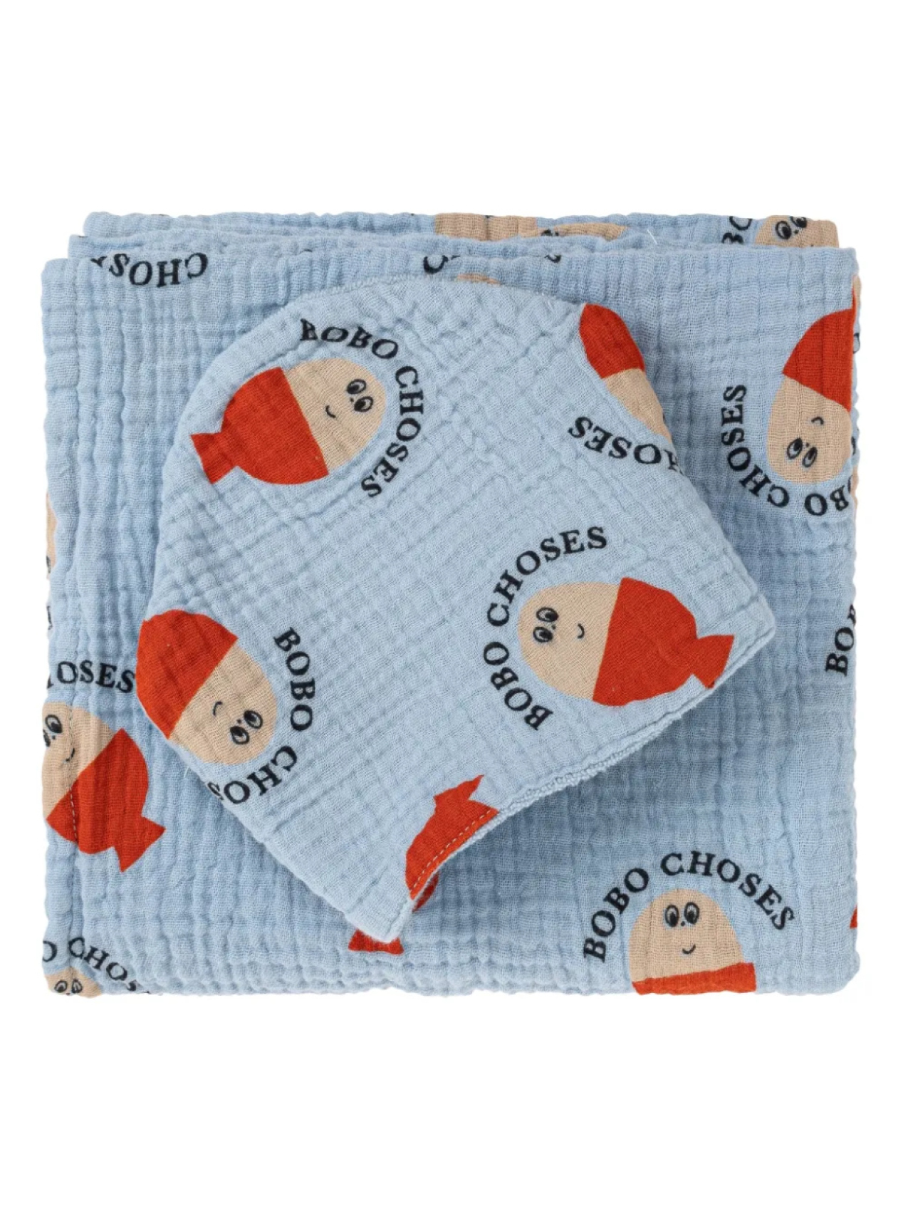 

Комплект муслинового белья Bobo Choses Morning Egg-print, синий
