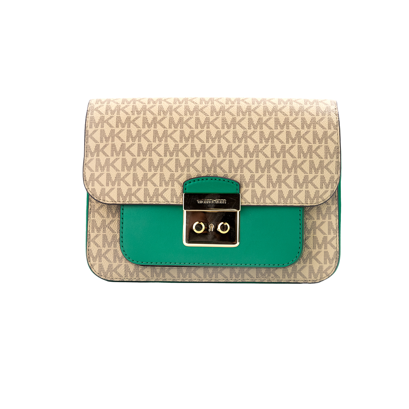 

Сумка-мессенджер через плечо Sloan Editor Medium Green Leather Flap Michael Kors
